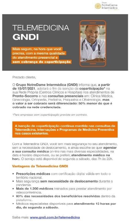 ALTERAÇÃO TELEMEDICINA GNDI